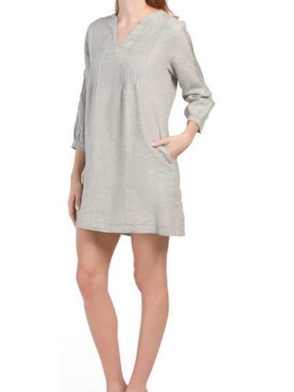 Tahari Light Gray Mini Dress
